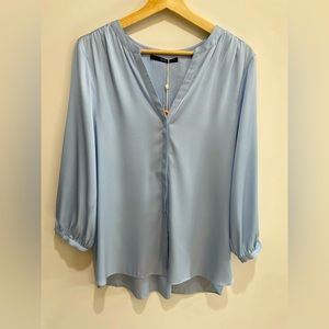 Quince Washable Stretch Silk Pleat Back Blouse NWT - Size Large